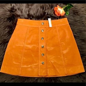 Madewell Velveteen A-Line Mini Skirt, Size 0, NWT